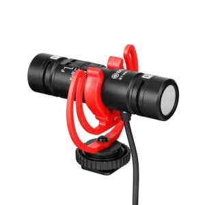 Micrófono condensador BOYA MM1 Pro para smartphones, tabletas, cámaras, PC y más