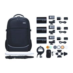 Kit GODOX AD100Pro  (3 flash) + Estuche + AK-R1 + Sombrillas