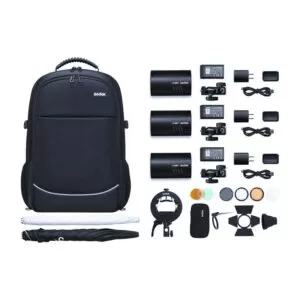Kit GODOX AD100Pro  (3 flash) + Estuche + AK-R1 + Sombrillas