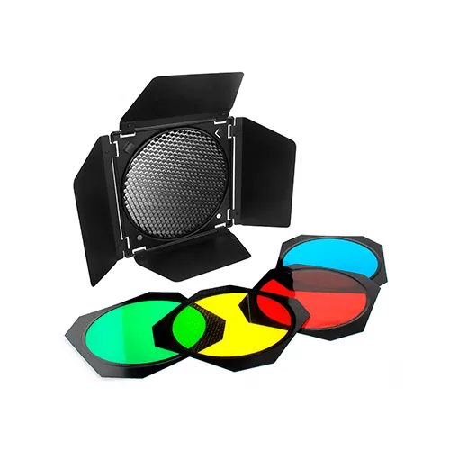 Kit de Banderas GODOX + filtros BD-04 Barndoor