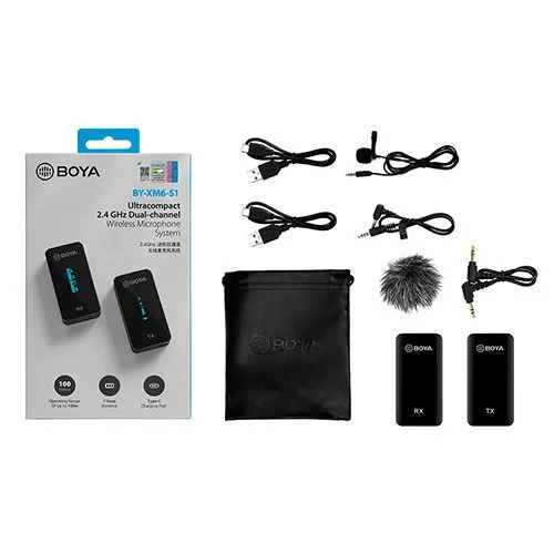 Micrófono Inalámbrico BOYA BY-XM6-k1 + Caja para cargar - Imagen 2