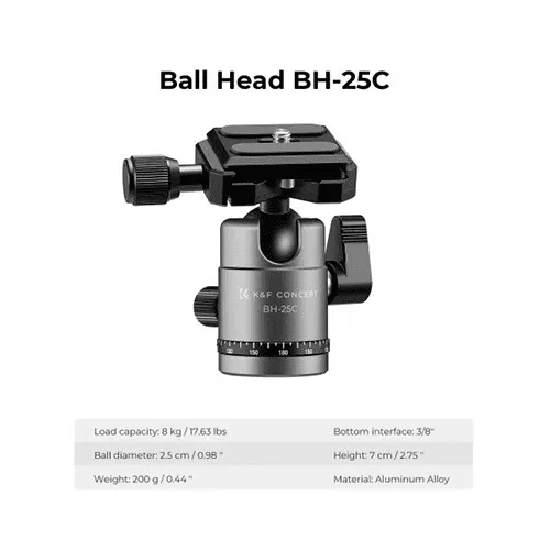 Trípode K&f CONCEPT KF09.122 súper portátil y liviano en Aluminio - Imagen 3