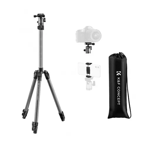 Trípode K&f CONCEPT KF09.122 súper portátil y liviano en Aluminio