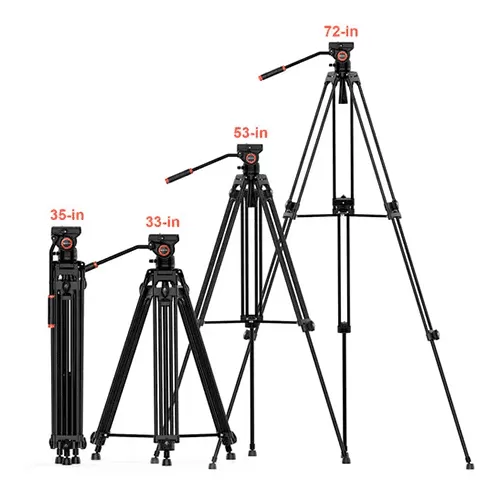 Trípode Profesional TRIOPO DV965+HY550 Para Video - fibra de carbono - Imagen 3
