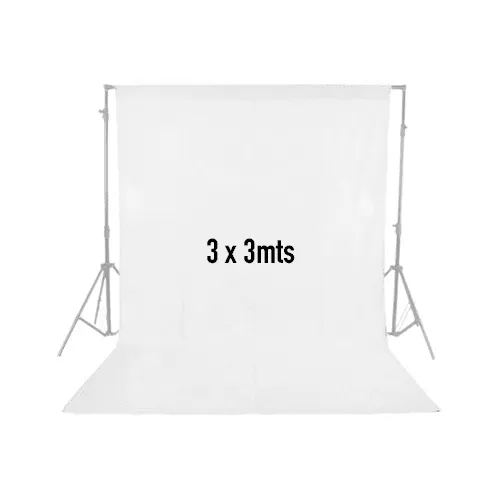 Fondo Muselina Blanco 3x3mts para fotografía y video - Imagen 3