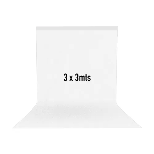 Fondo Muselina Blanco 3x3mts para fotografía y video