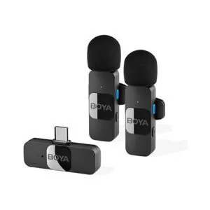 Micrófono BOYA BY-V20 inalámbrico doble USB-C para Android