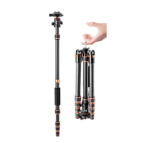 Trípode K&F CONCEPT KF09.077v3 profesional de fibra de carbono - Imagen 2