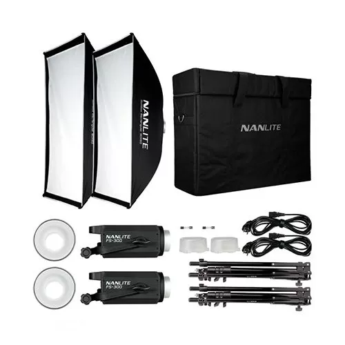 Kit Led NANLITE FS-300B Dos cabezas de luz continua Bi-color - Imagen 3