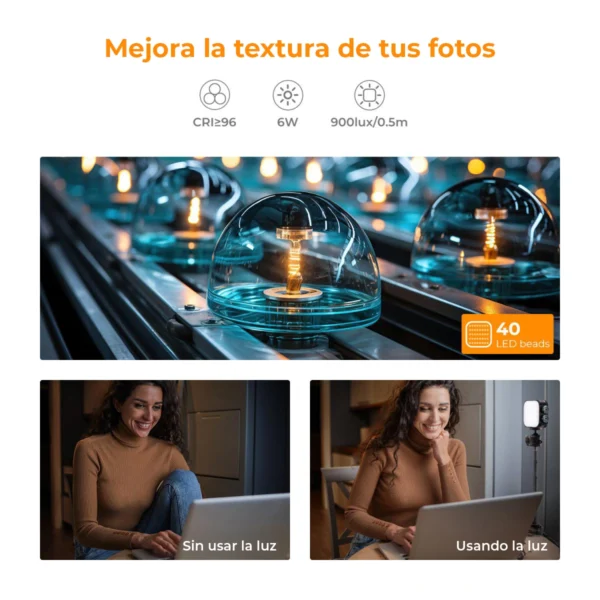 KF34.036, K&F Concept, Luz Led portatil, Luz para creadores de contenido