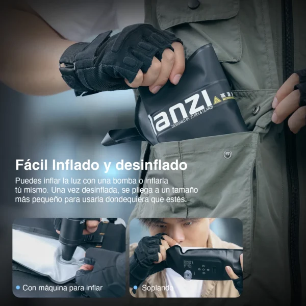 LED Ulanzi UA20 Air Tube BI, Luz led inflable, tubo led inflable, tubo led portátil, ulanzi