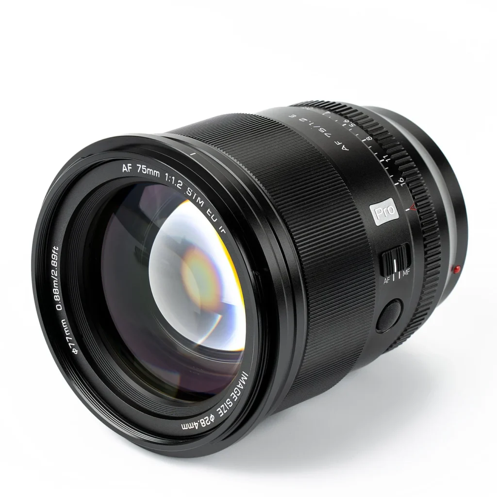 Lente Viltrox AF 75mm f/1.2 E, Viltrox, Lente Viltrox, Lente para cámaras Sony